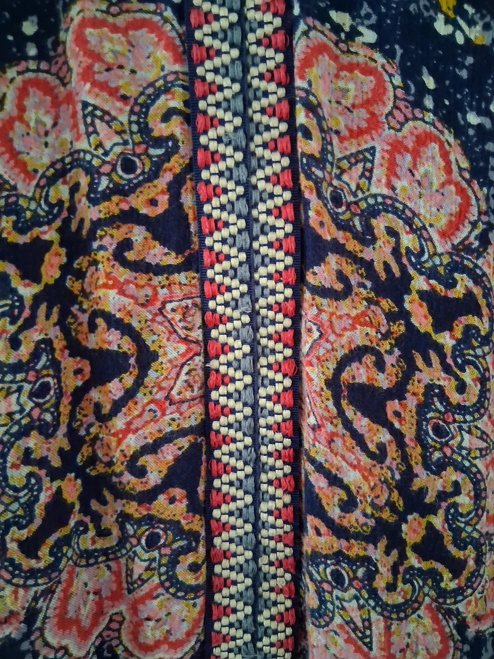 Bila Boho Floral Medallion Sleeveless Tank With Ruffle Hem - Picture 3 of 5